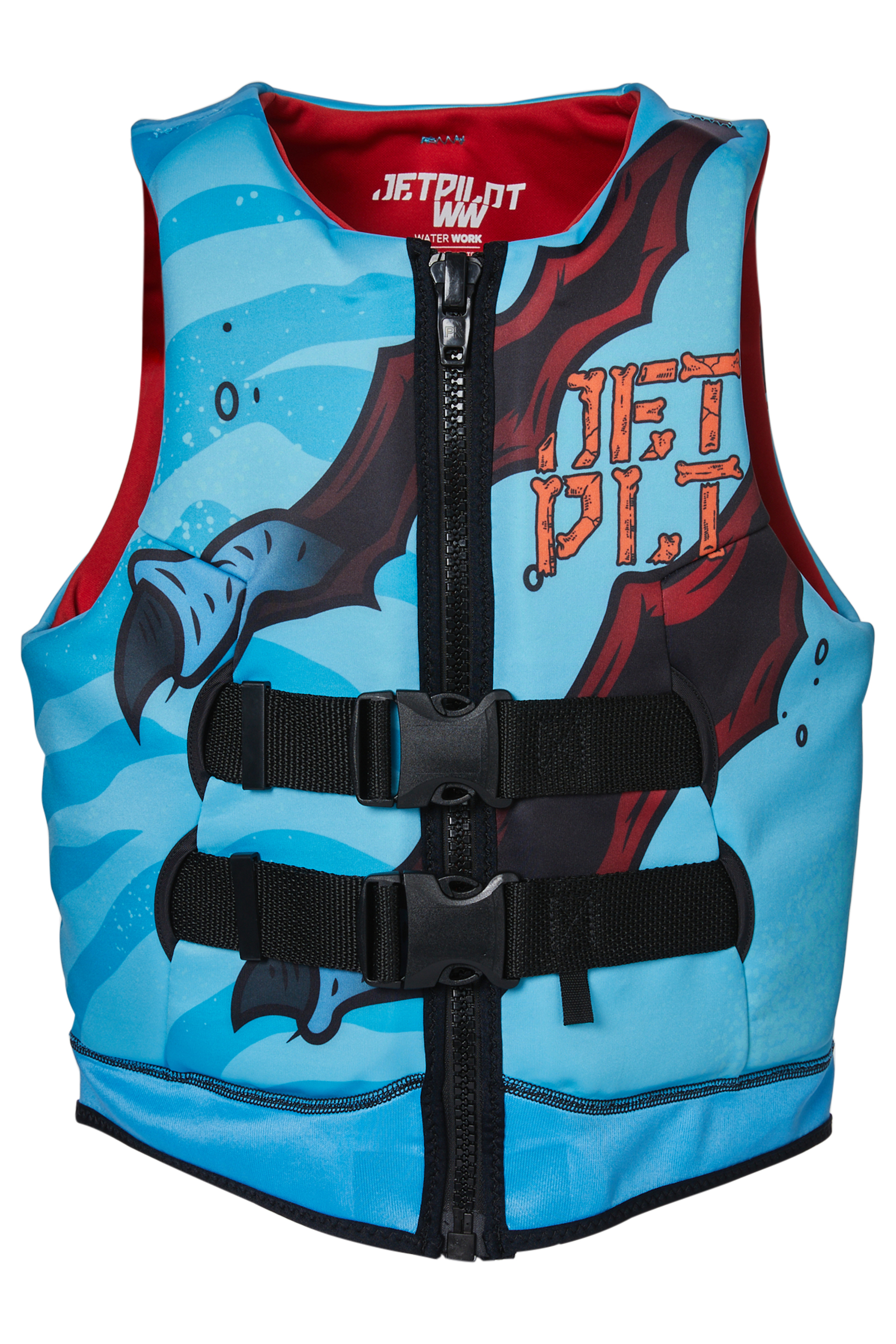 Jetpilot Rex Cause Youth Neo Vest - Blue-12-14